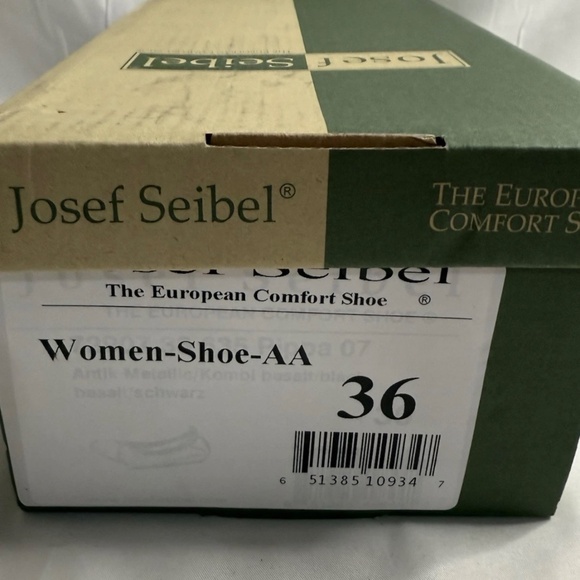 Josef Seidel Womens Pippa 07 Ballet Flats Black & Metallic Shoes EU 36 US 5-5.5 - Picture 14 of 16